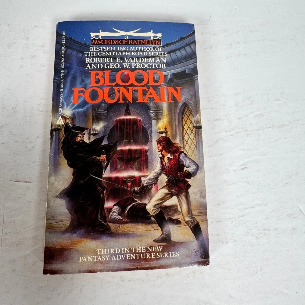 Blood Fountain Vardeman Proctor 1985 1st Printing Swords of Raemllyn Ace Fantasy